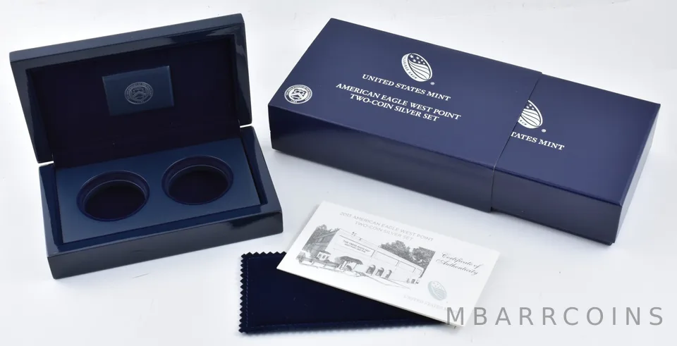 OGP 2013 American Eagle WP Two Coin Silver Proof Set BOX & COA - NO COINS