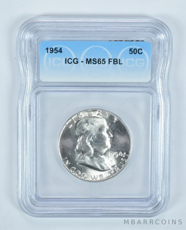 1954 Franklin Half Dollar MS65 FBL ICG