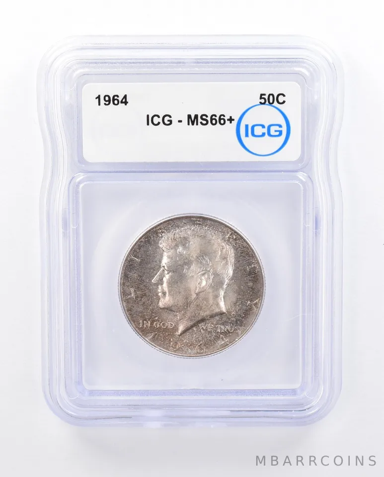 1964 Kennedy Half Dollar MS66+ ICG Beautiful Tone *1911