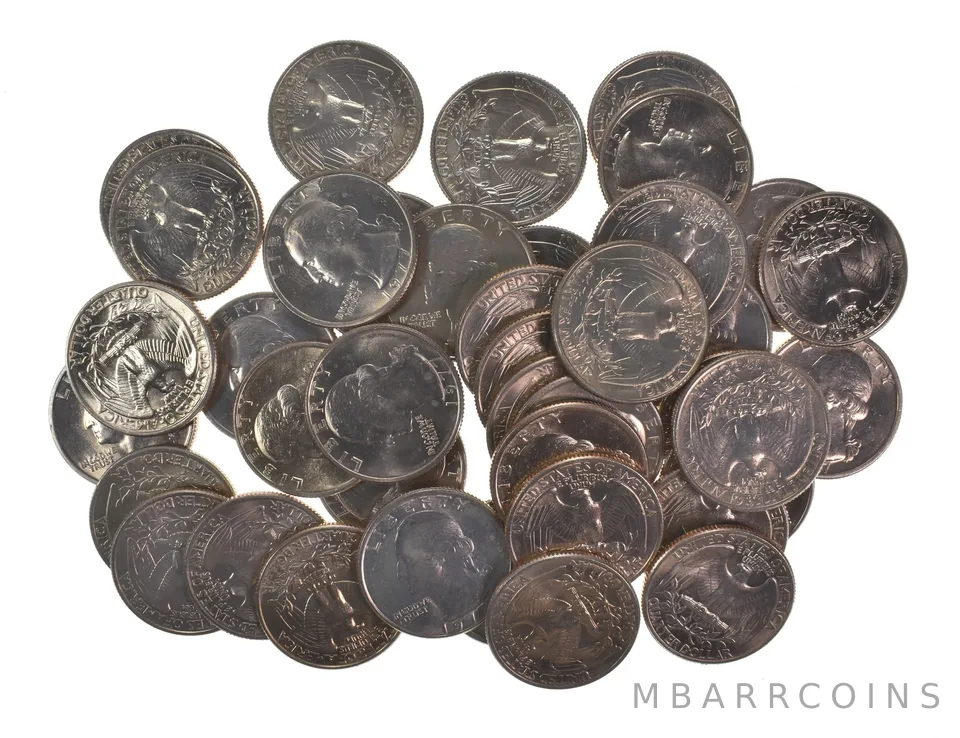 Lot (40) 1977-P Washington Quarter Clad Unc Roll
