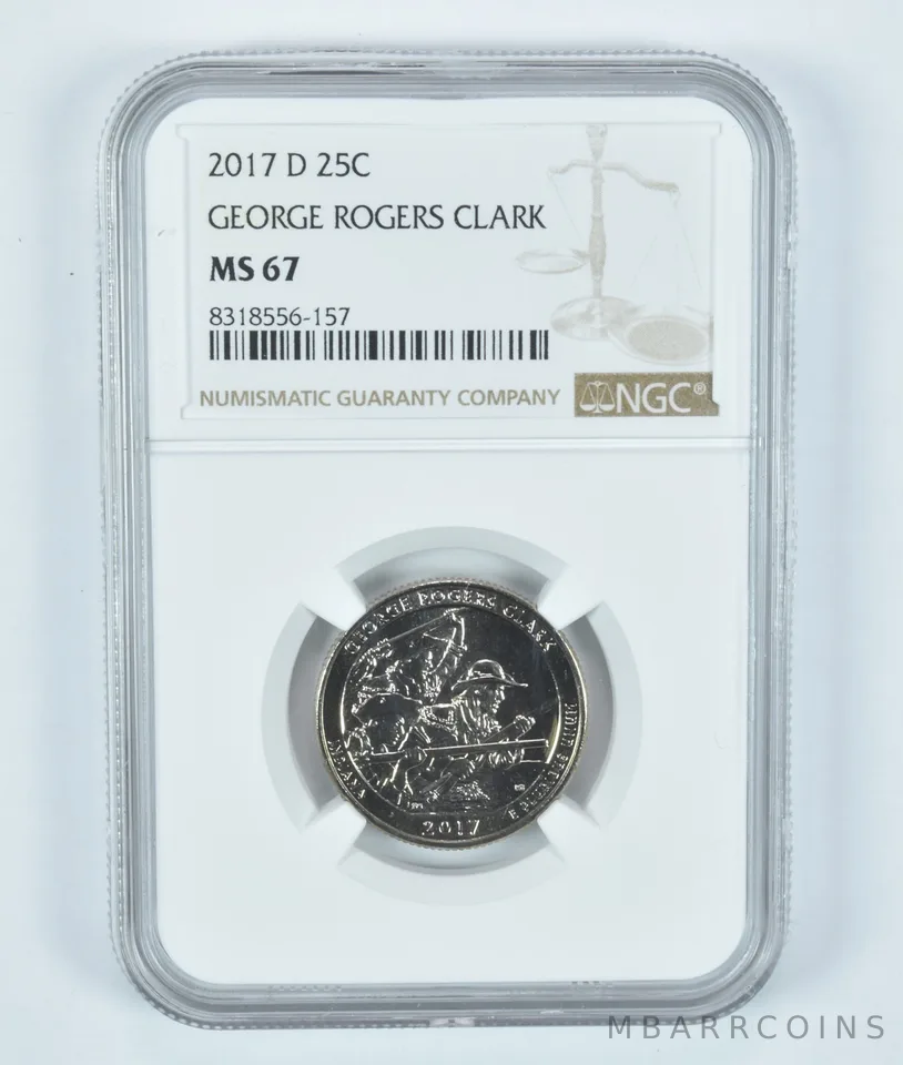 2017-D Washington Quarter George Rogers Clark ATB MS67 NGC