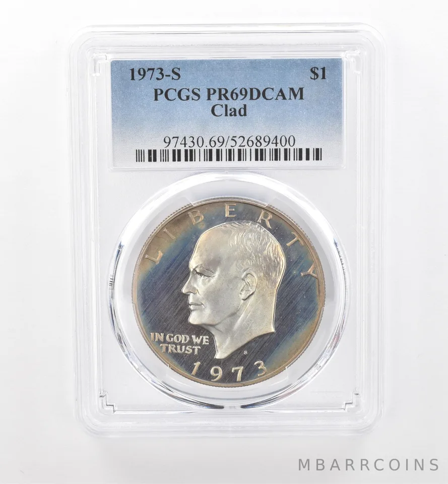 1973-S Eisenhower $1 Clad PR69 DCAM PCGS Beautiful Tone *1901