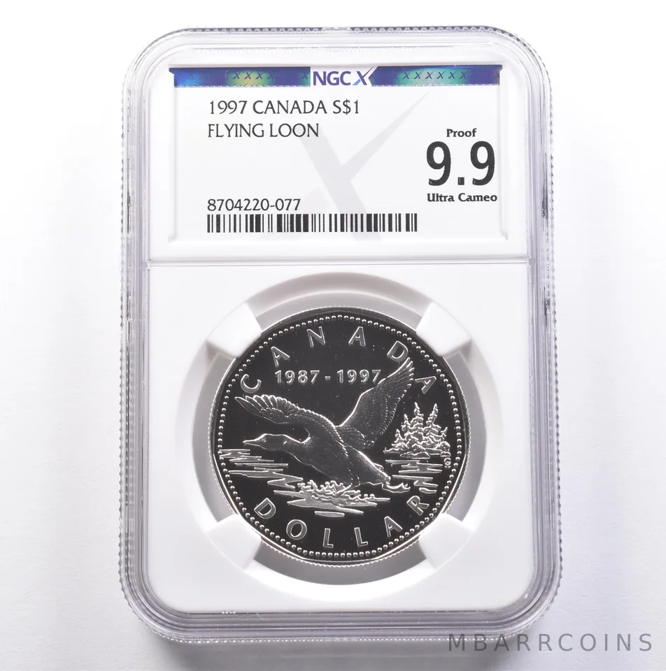 1997 Canada 1 Dollar Silver Flying Loon Proof 9.9 UCAM NGC NGCX *9041