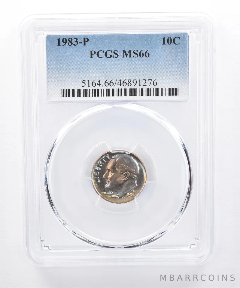 1983-P Roosevelt Dime MS66 PCGS Beautiful Tone *8312