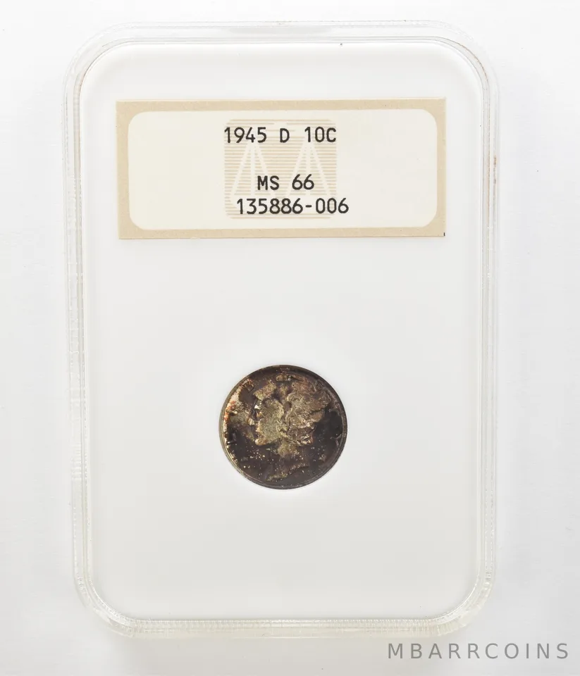 1945-D Mercury Dime MS66 NGC Beautiful Tone a4547