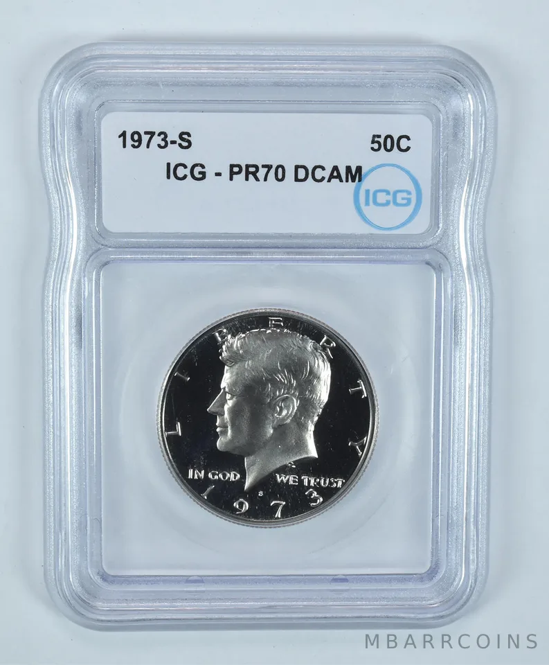 1973-S Kennedy Half Dollar PR70 DCAM ICG