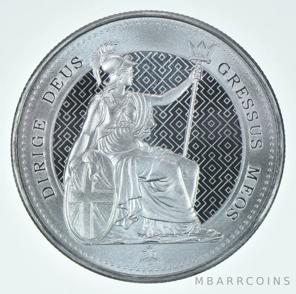 2023 St Helena 1.25 Pound 1.25 Oz Silver Seated Britannia King Charles