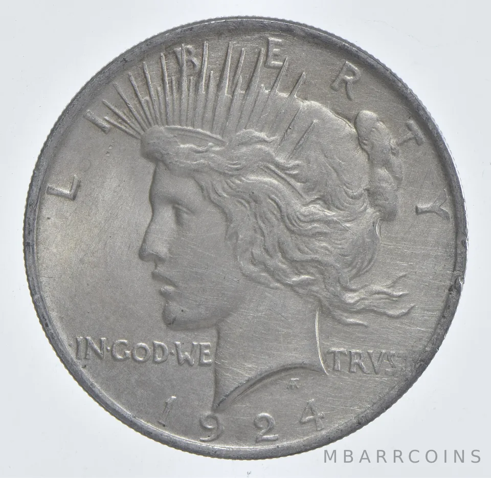Better - 1924 Peace Silver Dollar - 90% US Coin *696