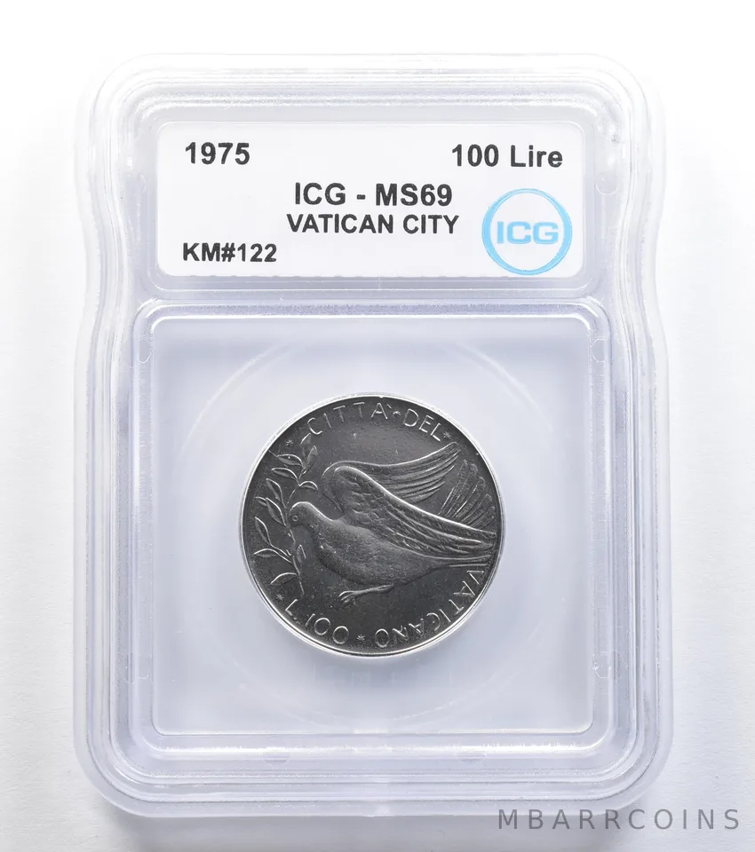 1975 Vatican City 100 Lire KM#122 MS69 ICG *7823