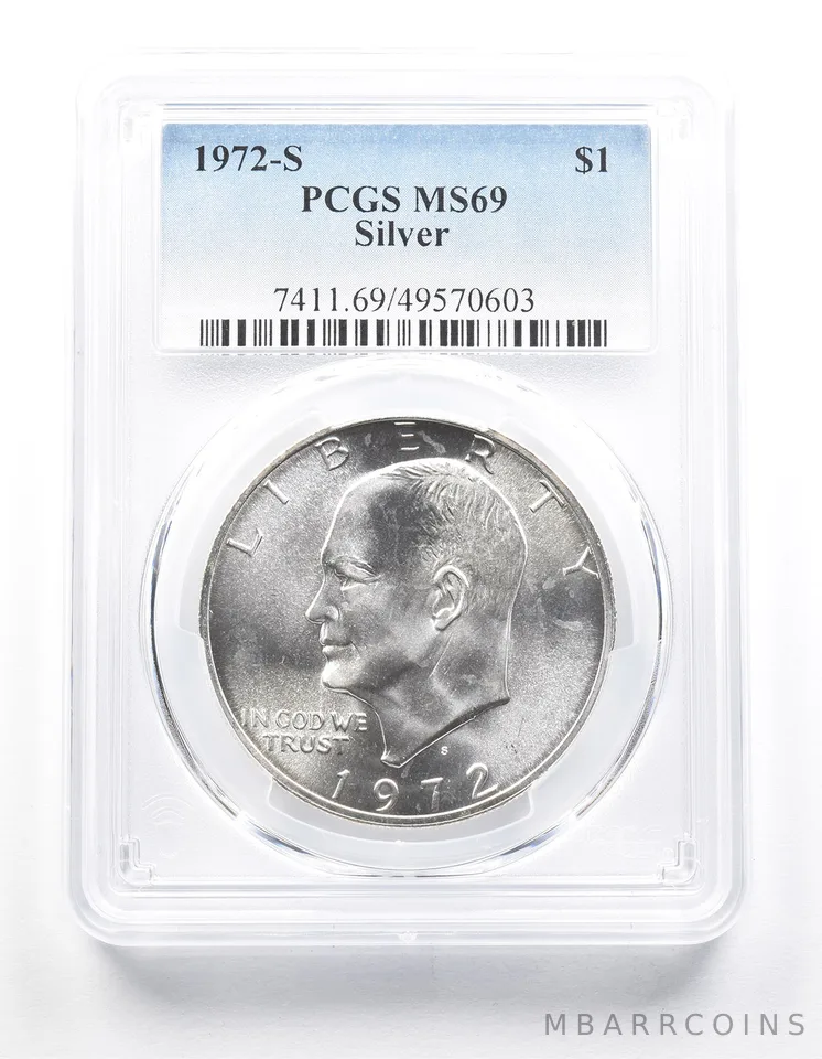 1972-S Eisenhower Dollar Silver MS69 PCGS a1471