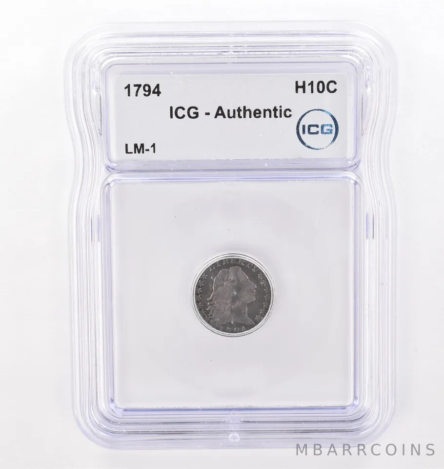 1794 Flowing Hair Half Dime LM-1 Authentic ICG Beautiful Tone *4292