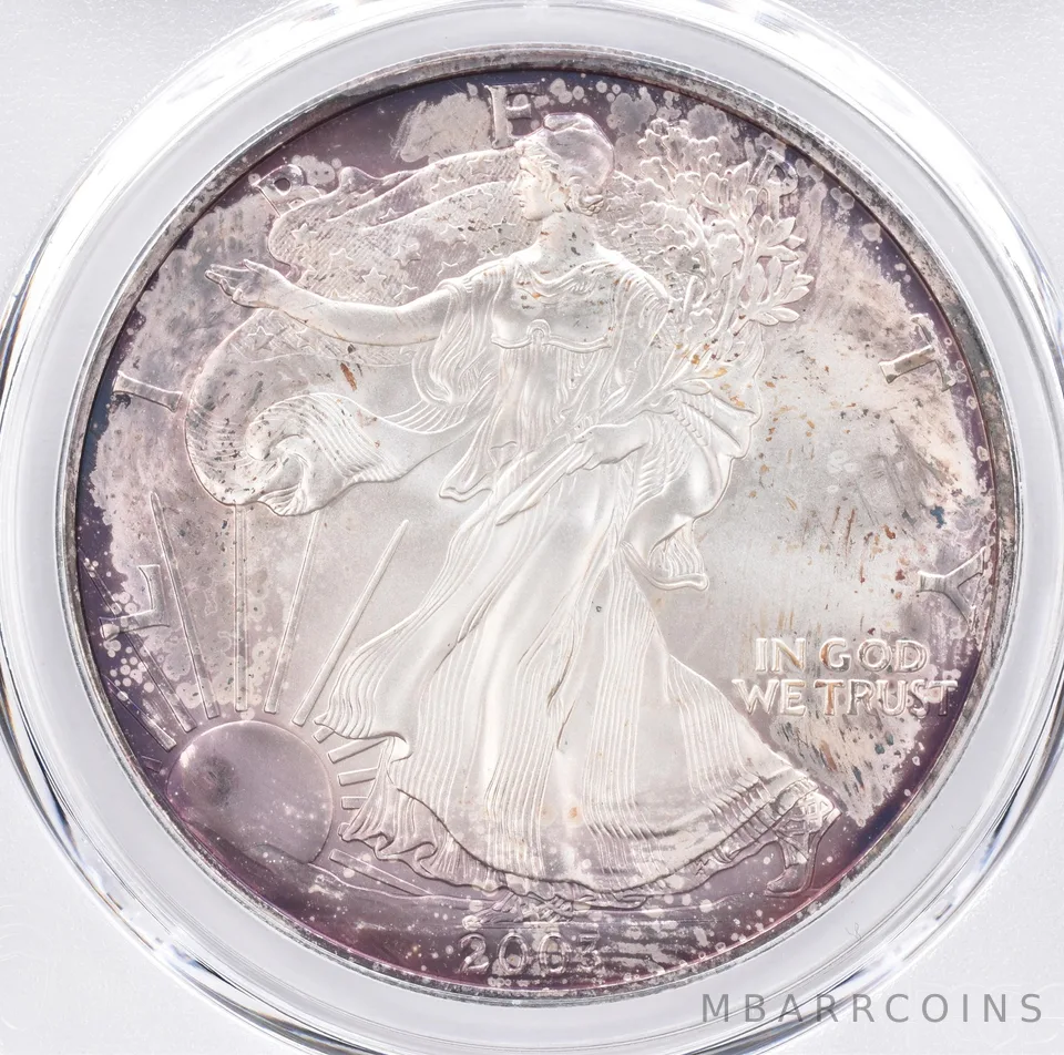 2003 American Silver Eagle MS68 PCGS Beautiful Tone *1310