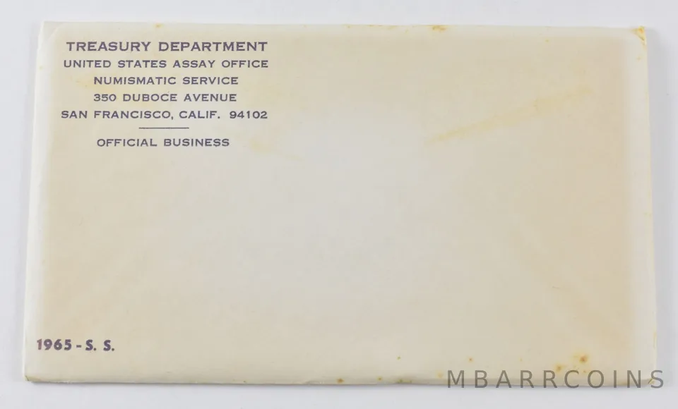 OGP 1965 US Special Mint Set SMS Original Envelope - (1 env) - NO COINS