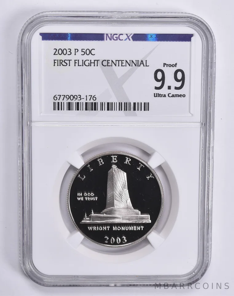 2003-P First Flight Centennial Commemorative Half Dollar Proof 9.9 NGCX