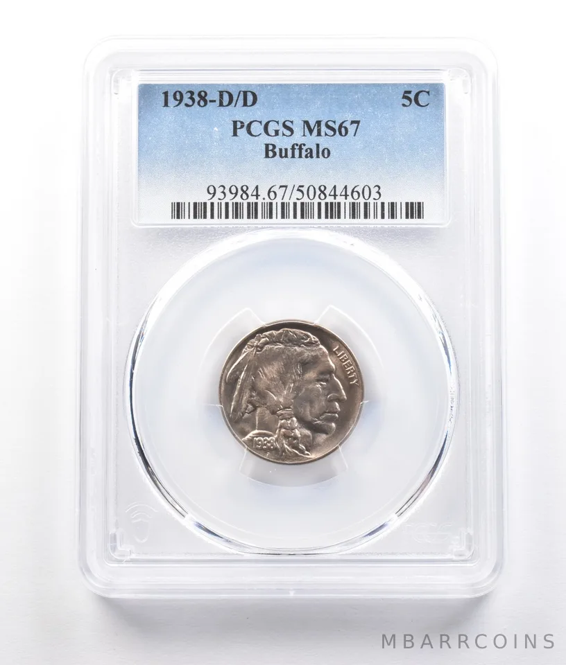 1938-D/D Indian Head Buffalo Nickel MS67 PCGS *2777