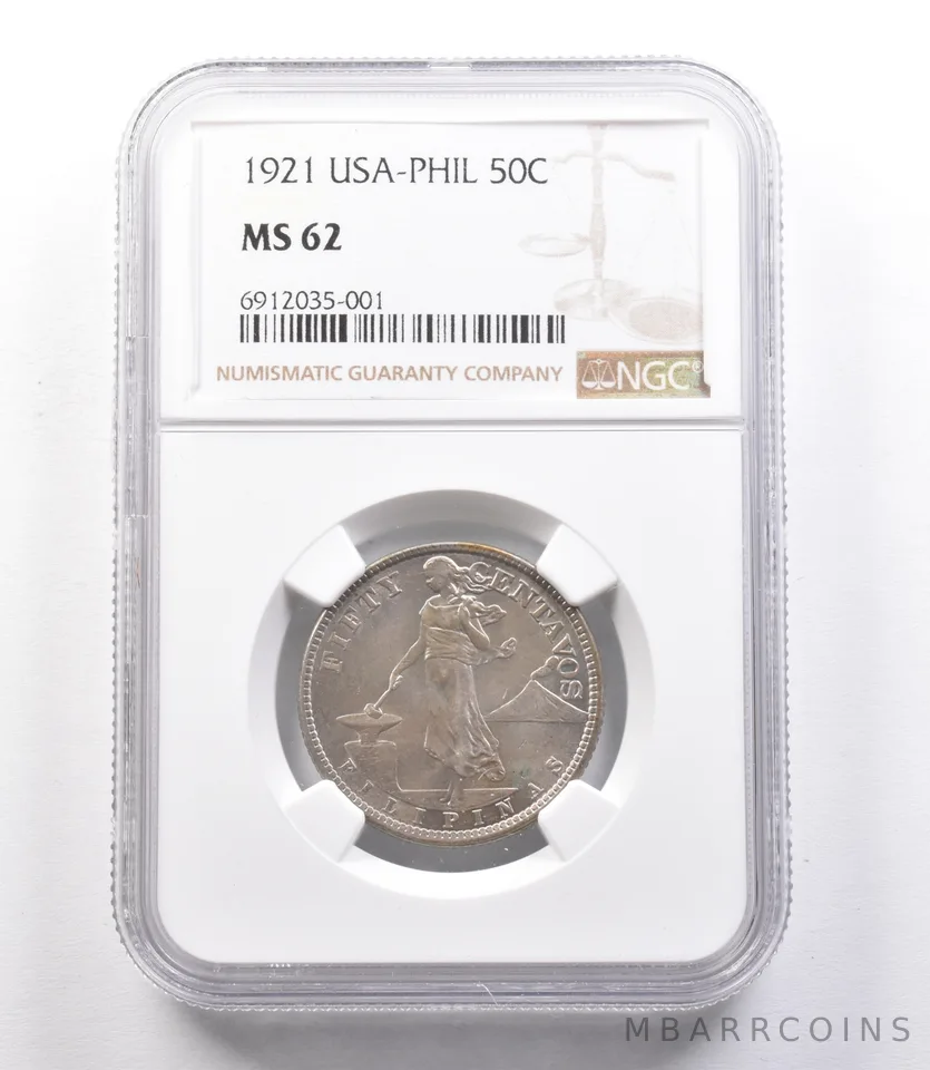 1921 USA-Philippines Half Dollar MS62 NGC *1948