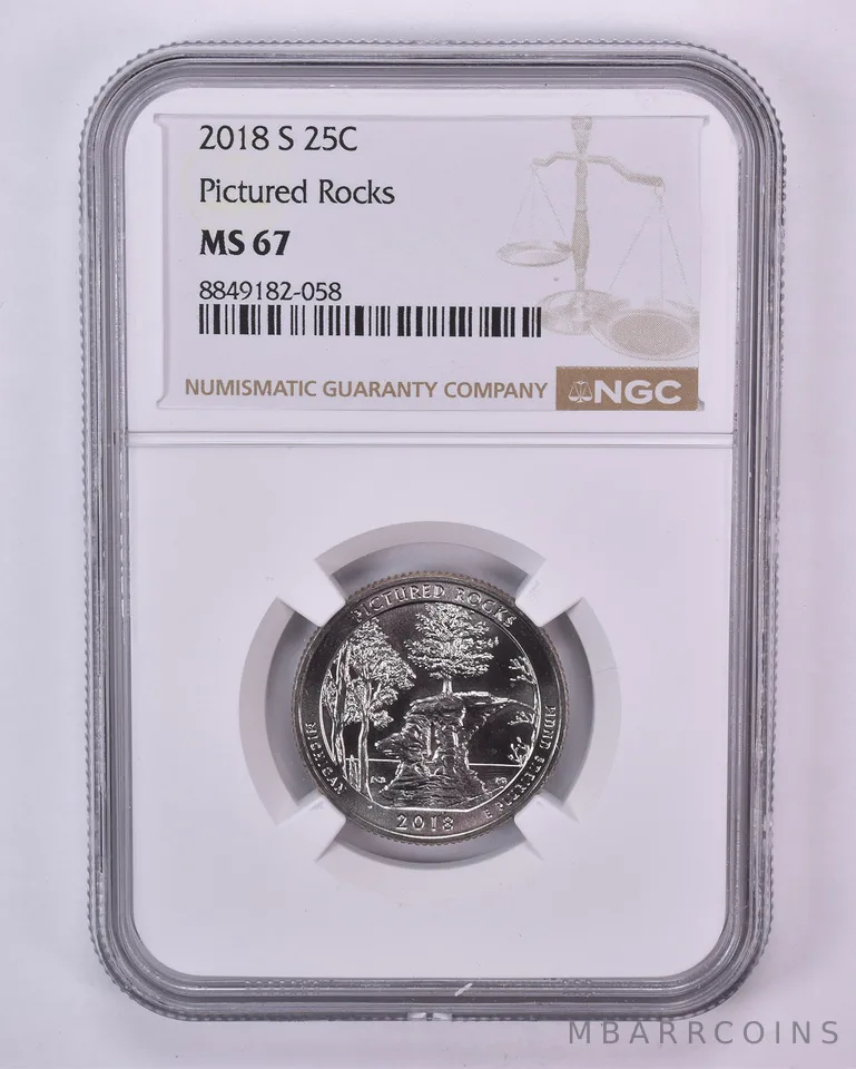 2018-S Washington Quarter ATB Pictured Rocks MS67 NGC