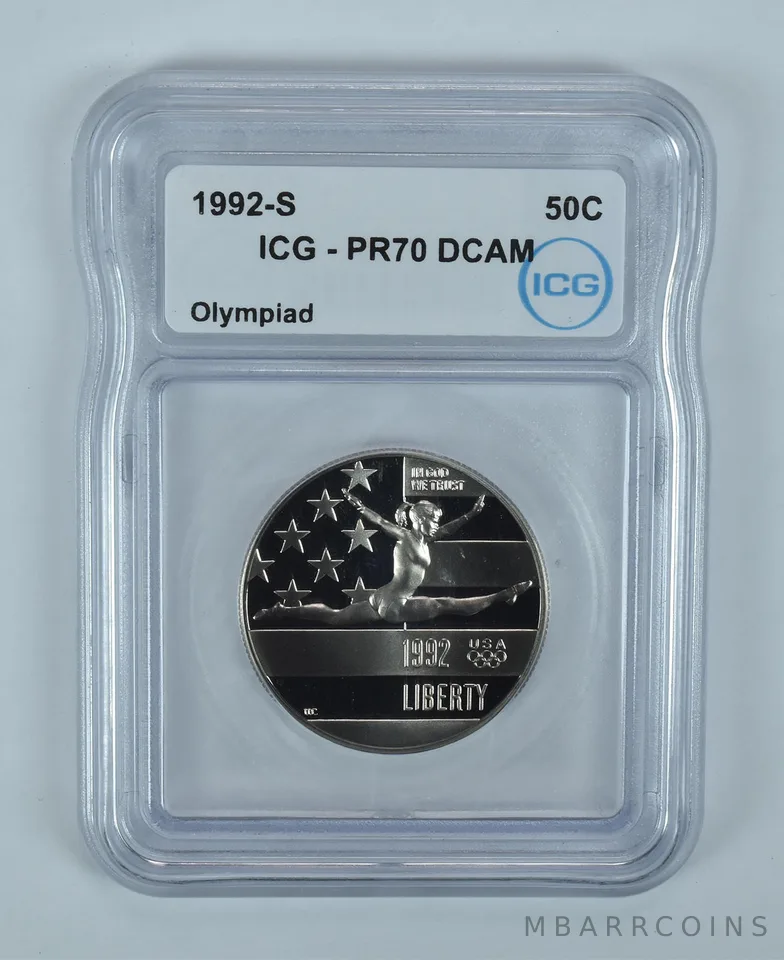1992-S Olympic Gymnastics Commemorative Half Dollar PR70 DCAM ICG