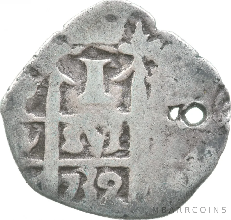 1739 Mexico 1 Real Shipwreck Coin Holed 2.5g *9595