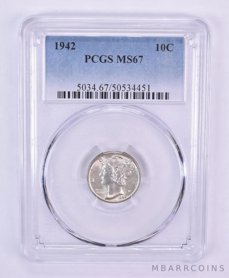 1942 Mercury Dime MS67 PCGS *2296