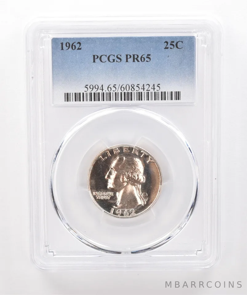 1962 Washington Quarter PR65 PCGS Beautiful Tone *1902