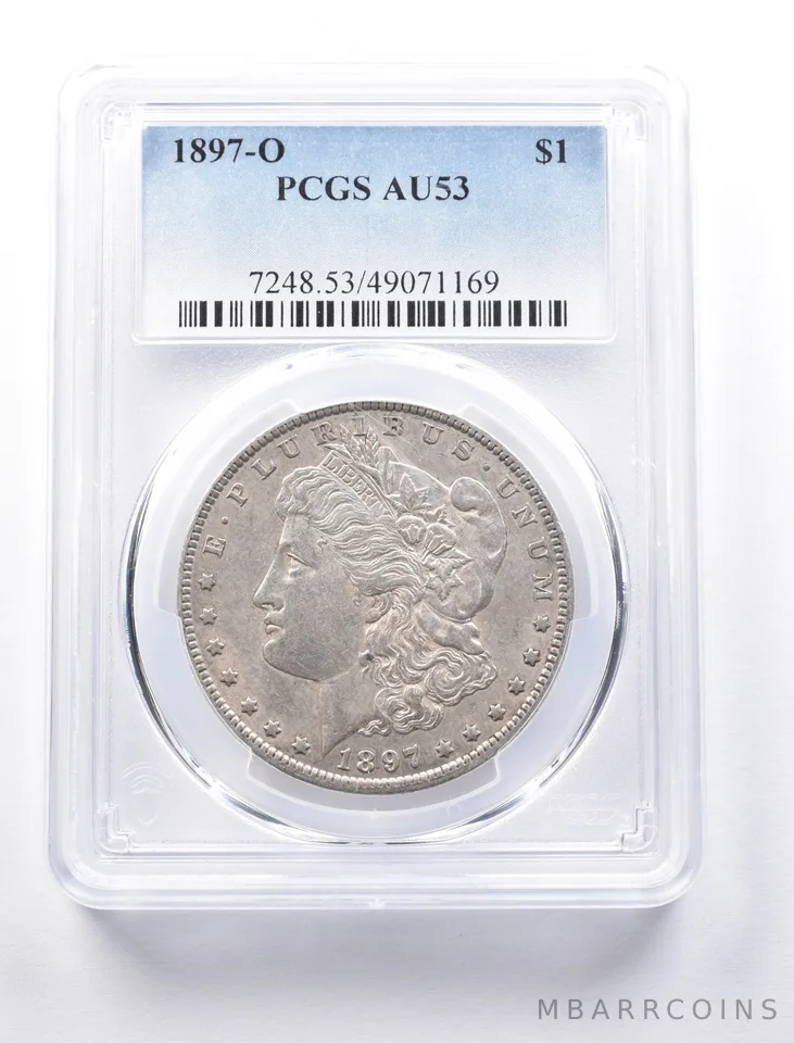 1897-O Morgan Silver Dollar AU53 PCGS a1034