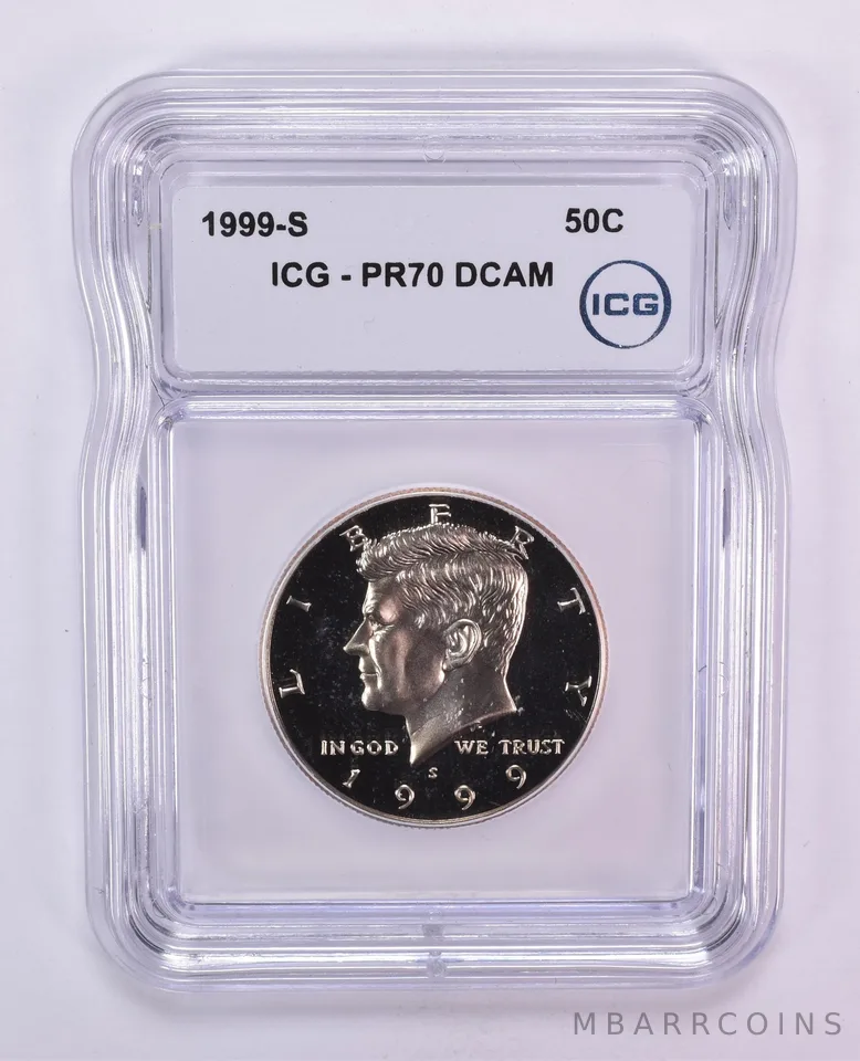 1999-S Kennedy Half Dollar PR70 DCAM ICG