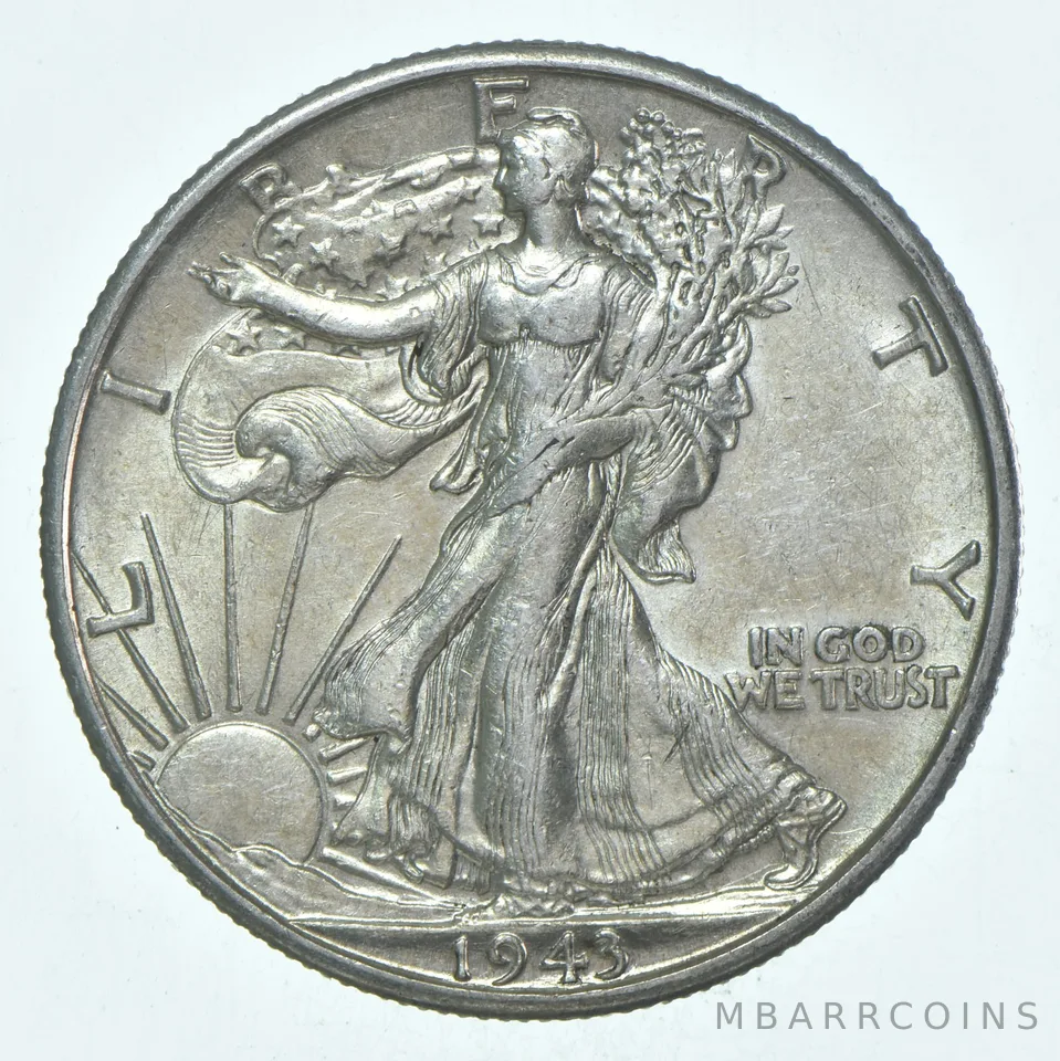 BU 1943-D Walking Liberty Half Dollar Uncirculated 90% Silver
