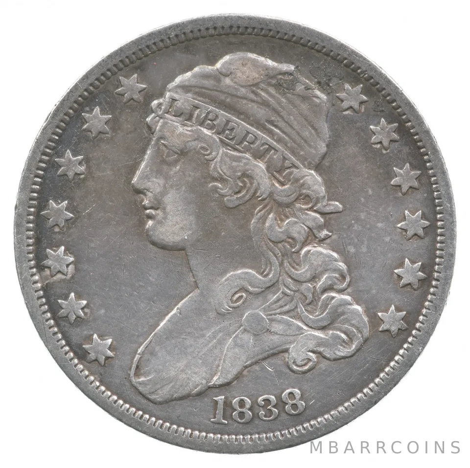 1838 Capped Bust Quarter No Motto *8864