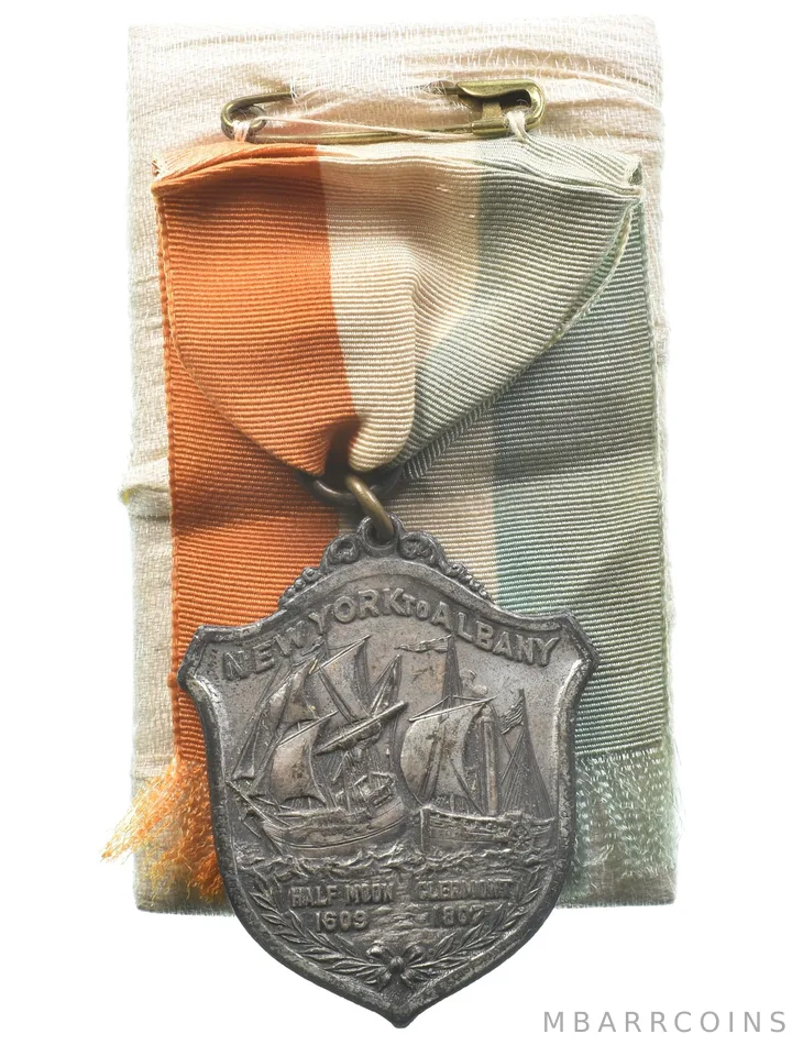 1609-1807 New York To Albany Half Moon Clermont Medal *0153