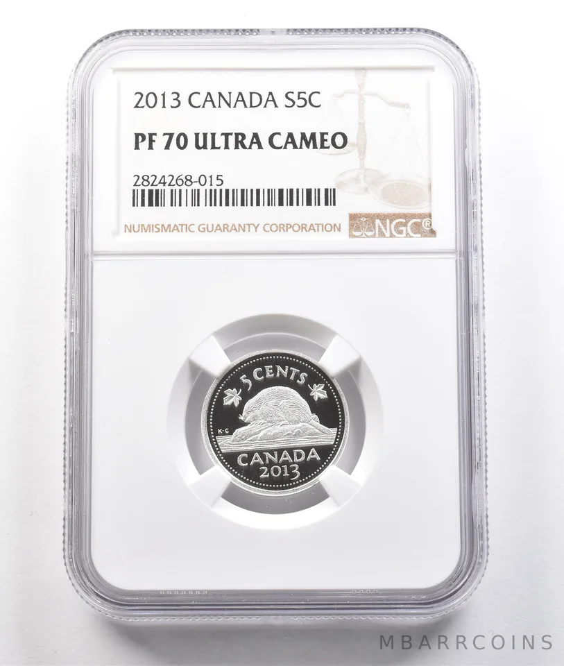 2013 Canada 5 Cents Silver PF70 UCAM NGC *3803