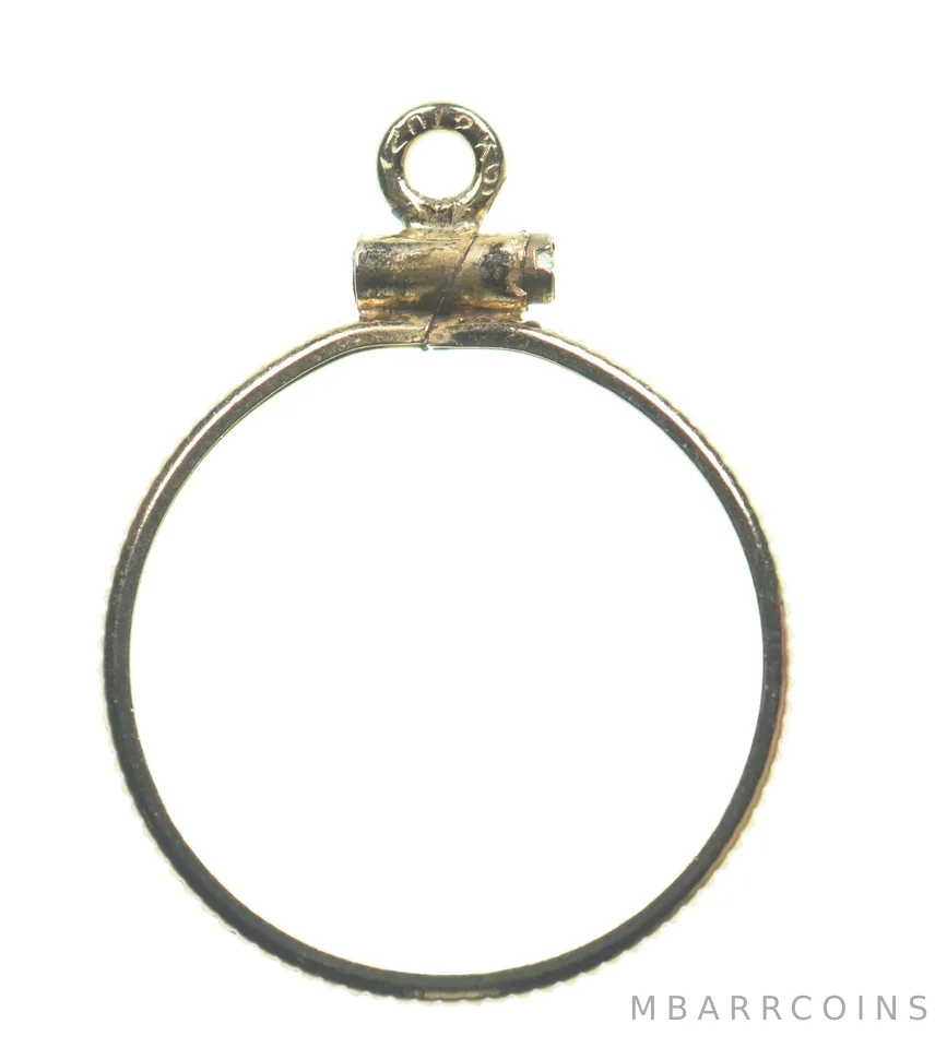12k 0.6 Gram Gold Filled 15.5mm Coin Bezel Pendant Frame Edge *4964