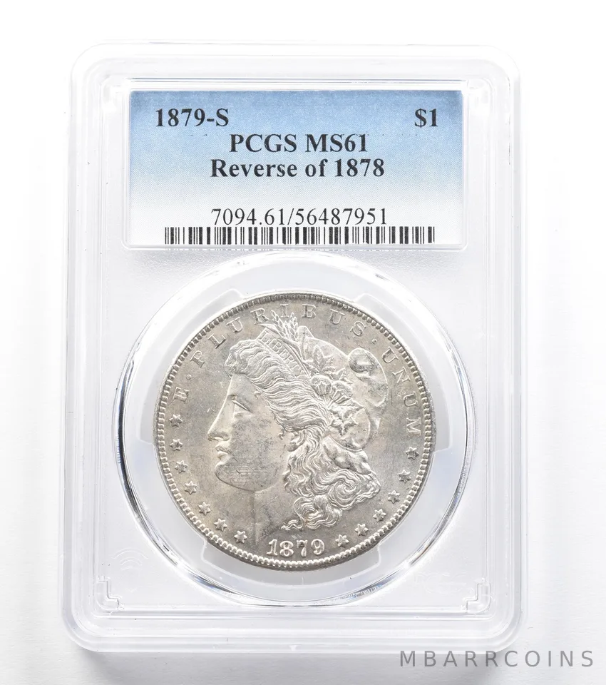 1879-S Morgan Silver Dollar Reverse Of 1878 MS61 PCGS *9620