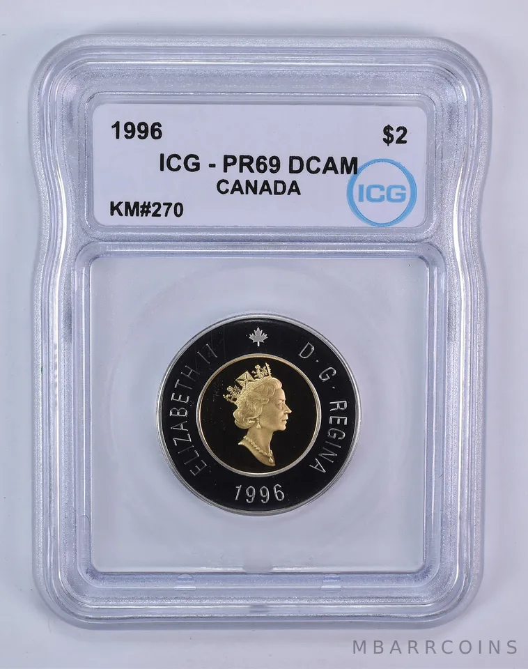 1996 Canada 2 Dollars Polar Bear PR69 DCAM ICG