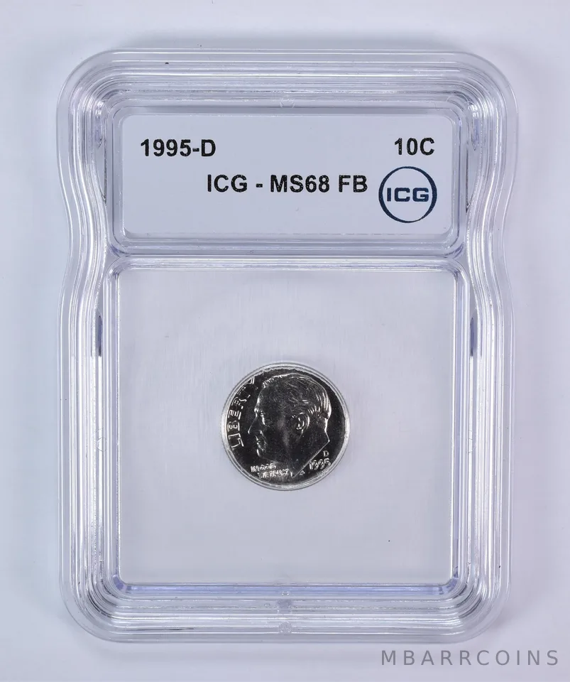 1995-D Roosevelt Dime MS68 FB ICG