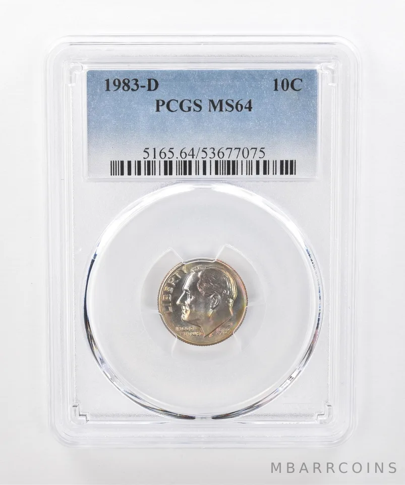 1983-D Roosevelt Dime MS64 PCGS Beautiful Tone *1312