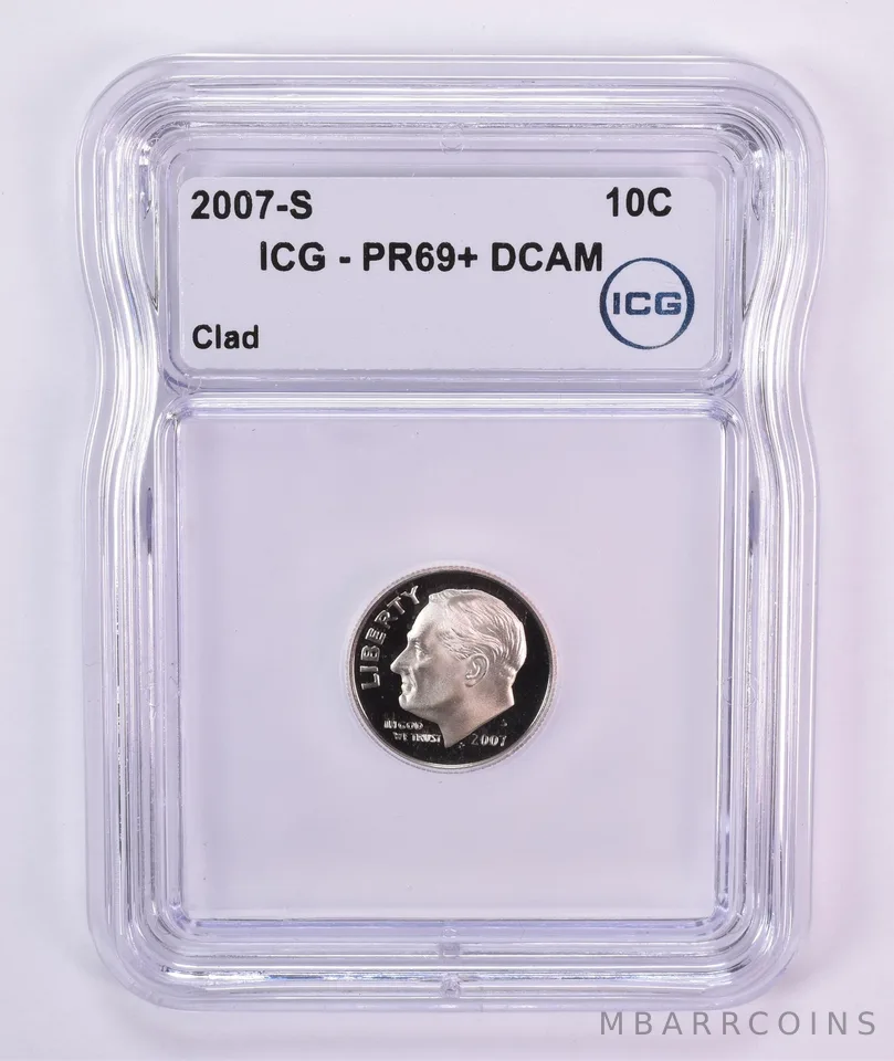 2007-S Roosevelt Dime PR69+ DCAM ICG