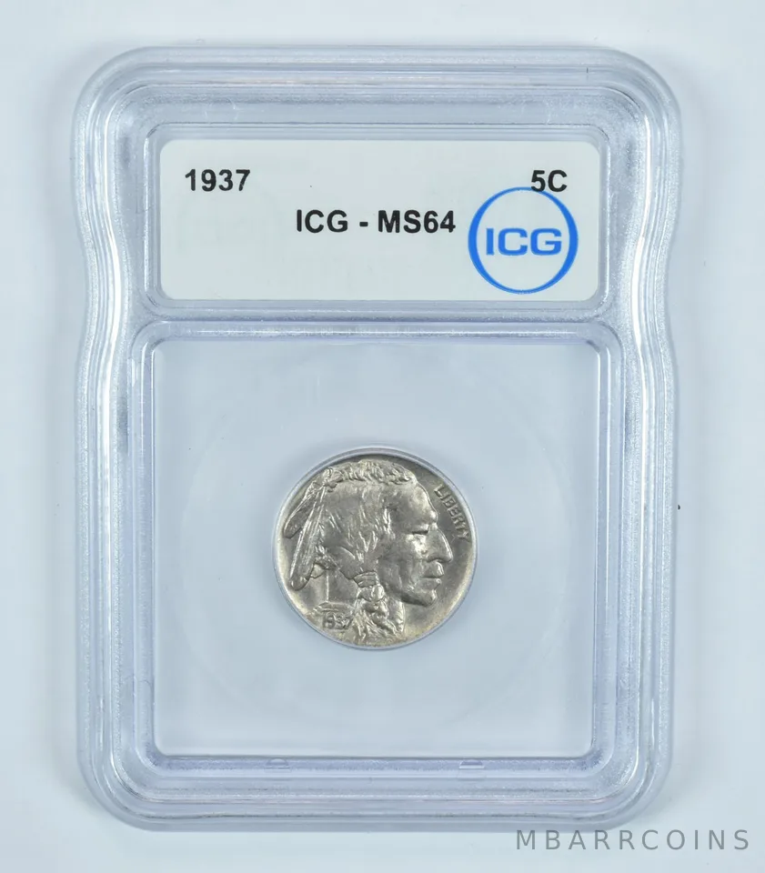 1937 Indian Head Buffalo Nickel MS64 ICG