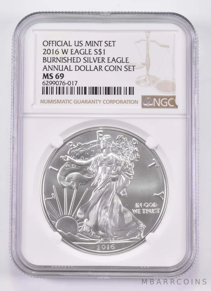 2016-W Burnished Annual Set - American Silver Eagle MS69 NGC