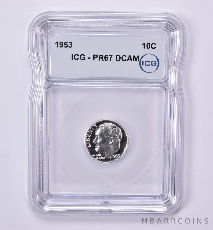 1953 Roosevelt Dime PR67 DCAM ICG *0508