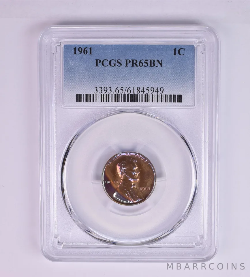 1961 Lincoln Memorial Cent PR65 BN PCGS Beautiful Tone *1242