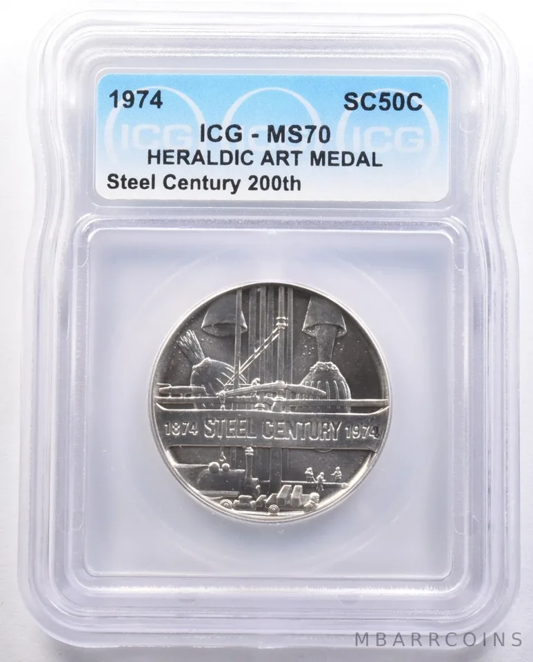 1974 So Called Half Dollar Steel Century 200th MS70 ICG