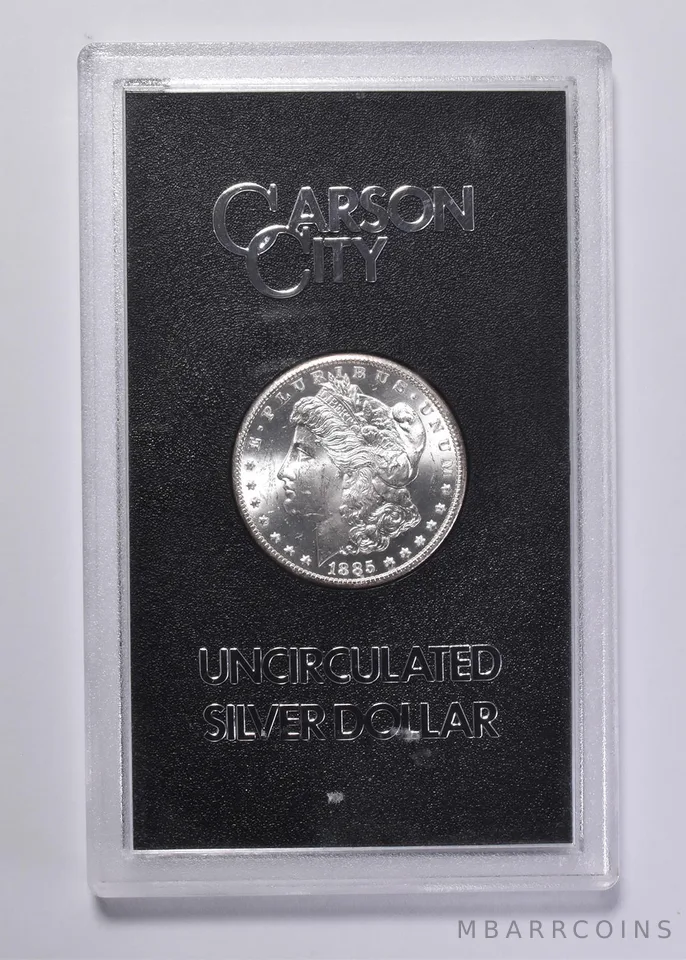 1885-CC GSA Morgan Silver Dollar - Gem Unc Coin w/ Box and COA
