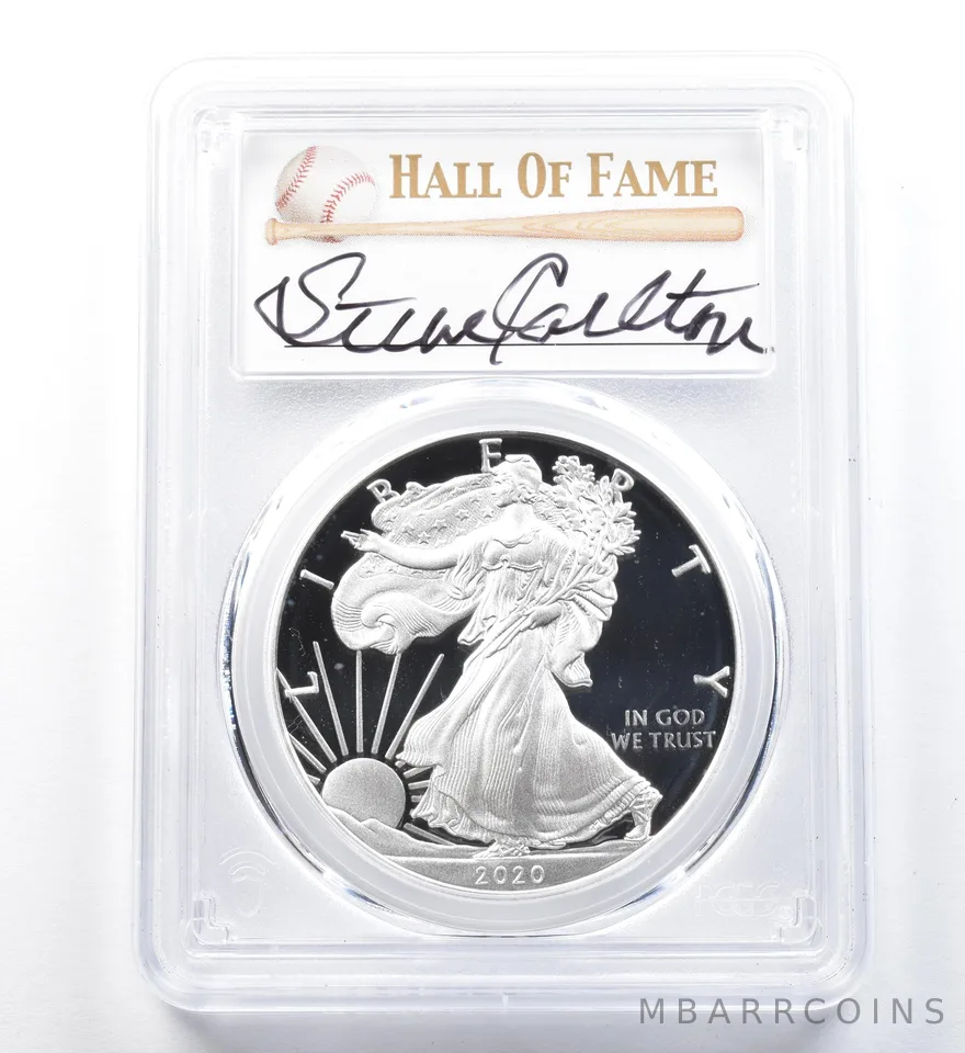 2020-S American Silver Eagle Steve Carlton FDOI PR70 DCAM PCGS a1263