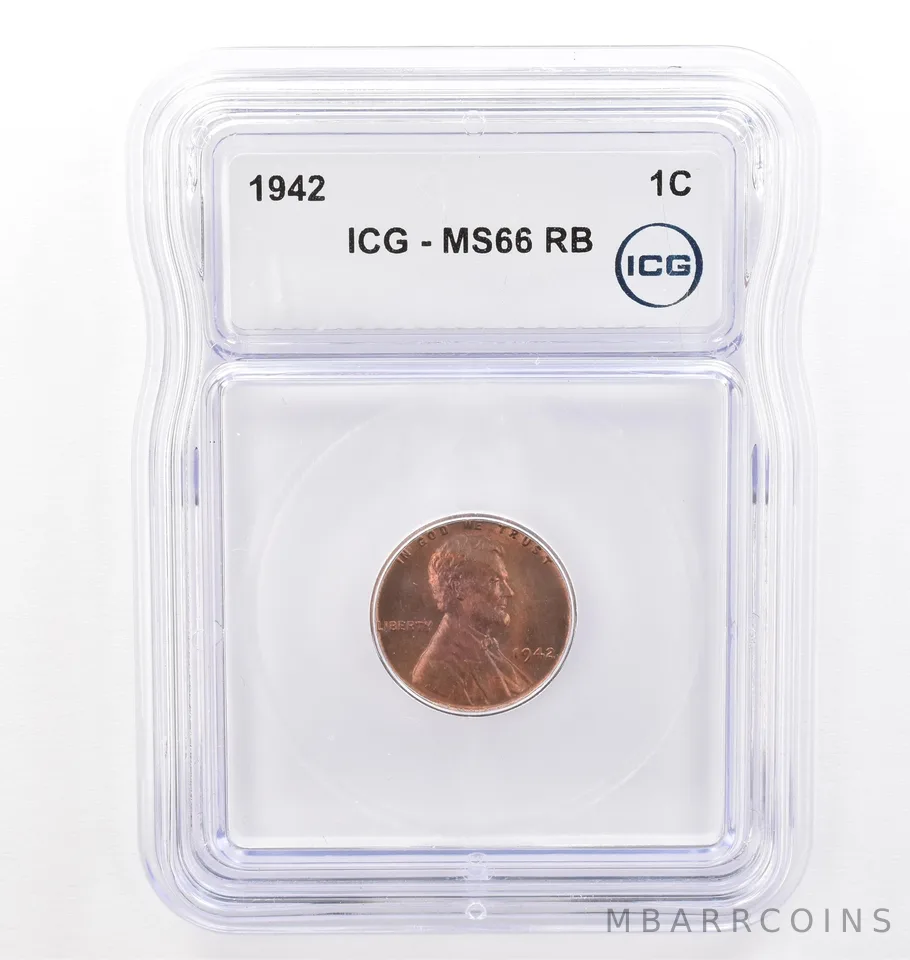 1942 Lincoln Wheat Cent MS66 ICG Beautiful Tone *7709