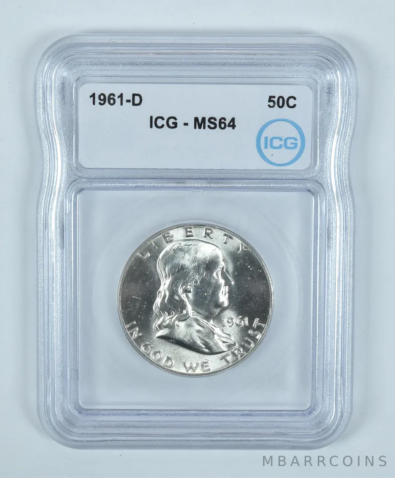 1961-D Franklin Half Dollar MS64 ICG