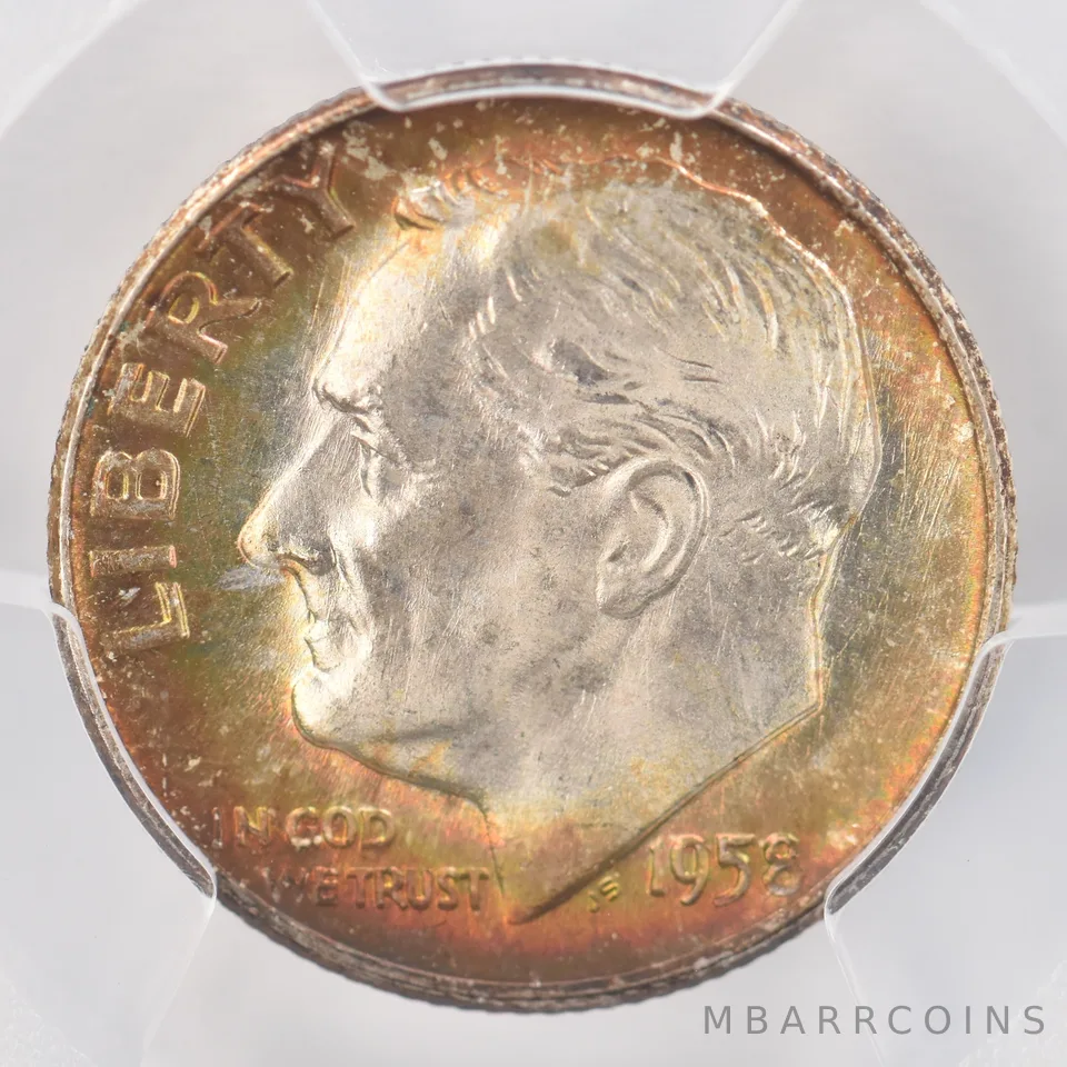 1958-D Roosevelt Dime MS65 PCGS Beautiful Tone *0779