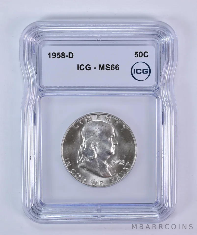 1958-D Franklin Half Dollar MS66 ICG