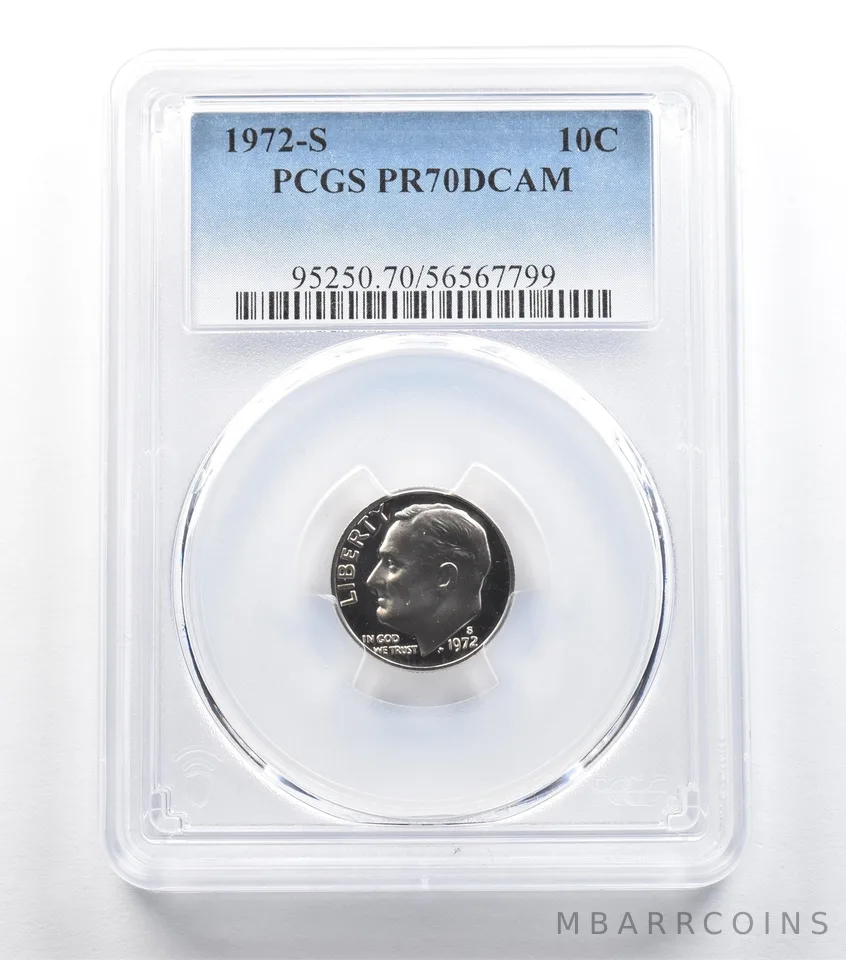 1972-S Roosevelt Dime PR70 CAM PCGS *5416