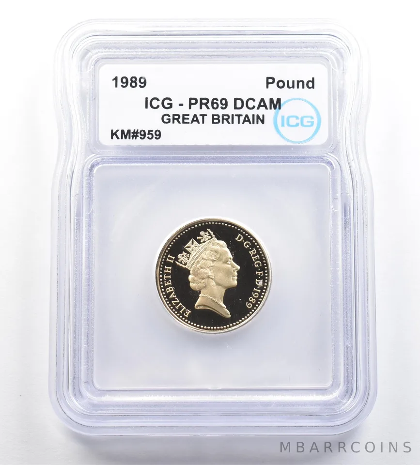 1989 Great Britain Pound KM#959 PR69 DCAM ICG *7294